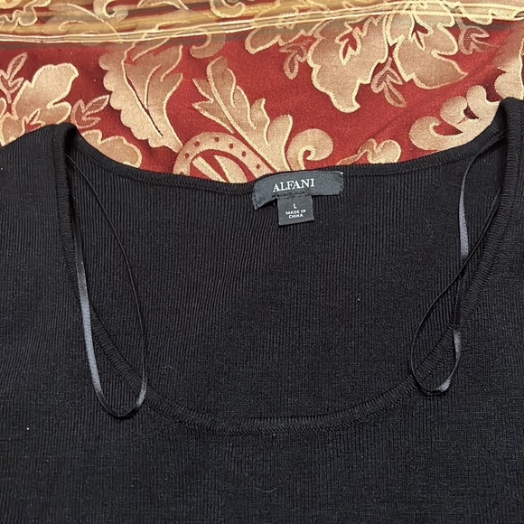 Brand new women’s black long top tunic size large Alfani - Picture 2 of 7